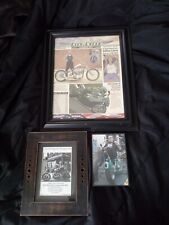 Indian LARRY Motorcycles - Framed Rare Magazines & 1/1 PHOTO picture