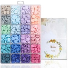 700Pcs Wax Seal Beads 24 Color Sealing Wax Beads Sunflower Wax Seal Beads for We picture