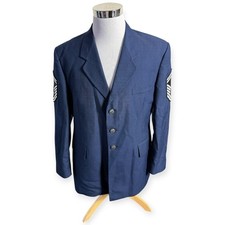 US Air Force USAF Service Dress Blue Coat Jacket Senior Airman Uniform 44L E-8 picture