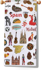 Spain Kitchen Towel Spain Trip Lover Gift Spain Souvenir Gift picture