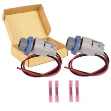 2 Set Rear License Plate Light Bulb Socket Wiring Harness Kit for Ford F-150 picture