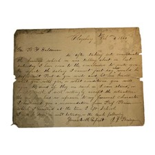 1860 J.H. Boring Claysburg PA Gunsmith Letter – Prof Brim Rainsburg Seminary picture