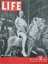 Vintage Life Magazine July 23, 1945 *COVER SHEET ONLY* With Peggy Ann Garner picture