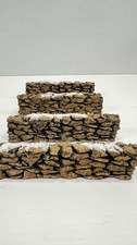 Dept 56 “Stone Wall” 52629 Lot Of 4 Pieces Christmas Village Accessories picture