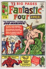 Fantastic Four Annual 1 1963 Marvel Comics G+ 2.5 Namor Spider-Man Doctor Doom picture