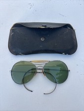 VTG Genuine WWII Aviator Sunglasses AN-G-22 Type II Flying Sun American Optical picture
