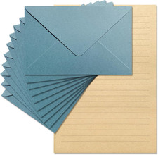 Premium Velvet-Touch Stationery Set - Unique Design with 24 Writing Sheets, 12 E picture