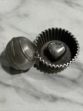 Artisan KAREN KRIEGER Pewter Heart Candy Teacher Gift Trincket Cute picture