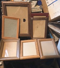 Lot Of 7 Vtg Solid Wood Picture Frames Fit 6 (5