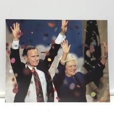 1992 George & Barbara Bush Official Republican Photograph 8x10 Houston VG++ picture