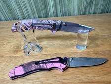 Buck 285 Bantam BLW Folding Knife Lot - Pink Camo & Muddy Girl Camo USA Made picture