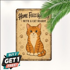 vintage cat quote poster illustration centered orange tabby picture