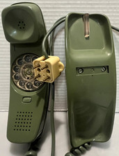Vintage Western Electric Bell System Trimline Rotary Phone Olive Green 4 Prong picture
