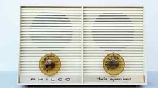 1960 Philco 872-124 Series Tube Radio Atomic Sandrift Color Excellent picture