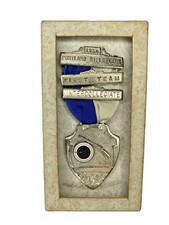 1954 Portland, OR Rifle Club 1st Team 40mm Medal Intercollegiate  B/W Ribbon &cs picture