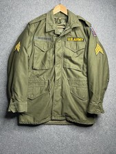 Vintage M-1951 OG 107 Sateen Field Jacket W/Liner US ARMY Mens Small Regular picture