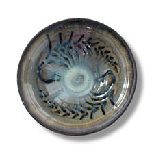 Vintage Hand Thrown Ken Merrick Ceramic Bowl 15” Fine Art Signed Pottery Glazed picture
