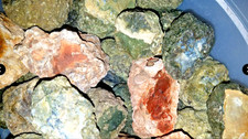 JoNGD: Each 1-lb LOT = 7-10 HALVES(T-Egg) Uncut Rough Rocks Tumbling Bulk Washed picture