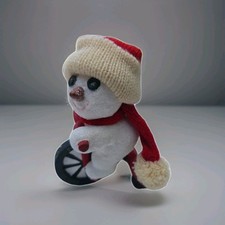 Dept 56 Billy Buttons Snowman Riding Tricycle Christmas Ornament Rare picture