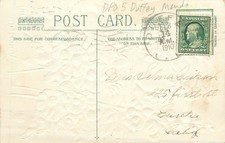 DPO 5 Postcard Duffey Mendocino County CA 1910 Philatelic Cancel on Valentine picture