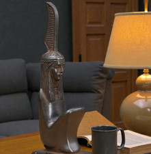 Egyptian Artifacts Rare Authentic Pharaonic Statue Of Egyptian Goddess Maat Bc picture