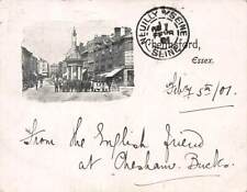 Chelmsford, England, Postcard Used in 1907, sent to France, Postage Due Marking picture