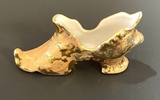 22 KT Gold Painted Fancy Shoe Bootie Figurine Dream Art Studio USA Vintage  5 In picture