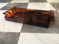 Vintage Lucite Acrylic Tortoise Shell Tray picture