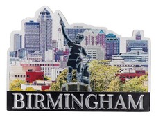 Birmingham Alabama City Sky Monument Foil Magnet 3.5