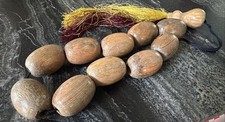 Traditional Greek Komboloi Olive Wood 2” Prayer/Worry Beads - Vintage Decor picture