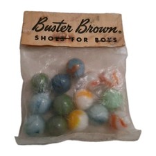 VINTAGE Buster Brown Shoes 14ct Marble Bag Sealed NOS 1940's/50s Vitro picture