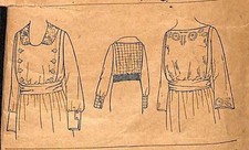 Vintage 1910s Ladies Waist New Idea Sewing Pattern 9317 Bust 38 *Near Complete picture
