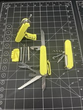 One (1) Plus Scales Clip Victorinox Huntsman Yellow Glow in the Dark Swiss Army picture