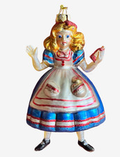 Vintage 2002 Department 56 Alice in Wonderland Glass Christmas Ornament picture