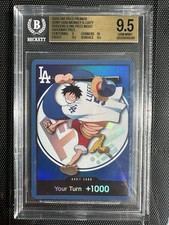 2026 One Piece Monkey D. Luffy x Dodgers Promo #NNO DON Card BGS 9.5 picture