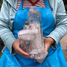 6.64LB Natural Clear Quartz Cluster Crystal Cluster Mineral Specimen Heals 6623 picture