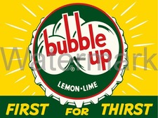 Bubble Up Lemon Lime First for Thirst Metal Sign 9