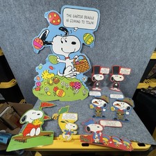 Vintage Hallmark 50s-60s Snoopy Charlie Brown 8 Die Cuts Charles M Schulz Art picture