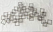 Brutalist Nail Wall Art Sculpture Metal 1960s 1970s 34”x16”x 3.25”Large Abstract picture