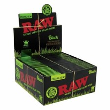 RAW BLACK ORGANIC HEMP KING SIZE SLIM PAPER 50count BOX - BUY 2 GET 1 FREE picture