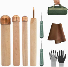 9 Pcs Flint Knapping Tools, Flint Knapping Kit for Pros and Beginners, Crafting picture