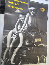 Vintage Motorcycle Poster Gold Belt Line 70's Dirtbike Racing Simon Says Yes picture