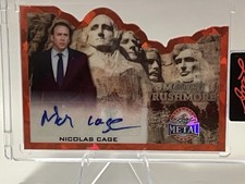 2026 Leaf Metal Presidents Day Nicolas Cage Auto Mount Rushmore Auto 1/1 MR-NC1 picture