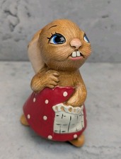 Vintage Pendelfin Snuggles Rabbit Figurine Hand Painted Stonecraft Made England picture