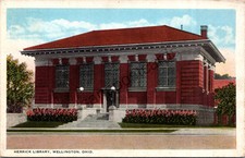 K11/ Wellington Ohio Postcard c1910 Herrick Library Building 143 picture