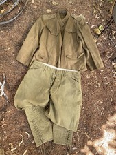 VTG Men's WWI US Army Cotton Khaki Uniform WW1 Summer Weight picture