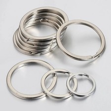 20 pcs Stainless steel Key Rings Assortment Heavy Duty Split Key Ring Loops picture