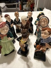 Collection of 9 Vintage Royal Doulton Dickens Porcelain Character Figures Set picture