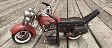 Indian 1922 Red Motorcycle Retro Tin Art Metal Model, 8” x 15.5” picture