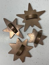 Country Living Lot 4 Lg Star Snowflake Copper Cookie Cutter Michael Bonne 1996 picture